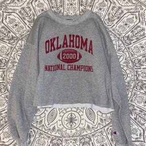 vintage cropped oversized college sweatshirt(sold)
